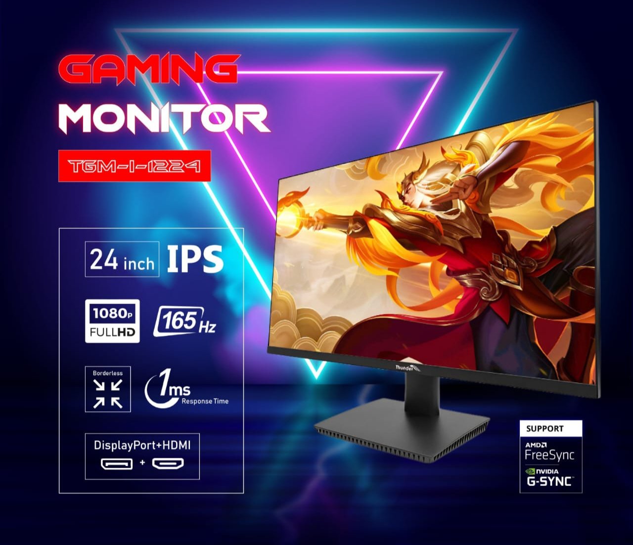 Thunder LED Monitor TGM-I-1224 24 Inch 165Hz IPS 1080p Thunder LED Monitor TGM-I-1224 24 Inch 165Hz IPS 1080p